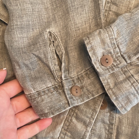 Eileen Fisher Utility Jacket 100% Linen - Picture 7 of 12